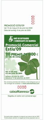 Butlleta Promoció Comercial d'Estiu 2009