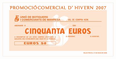 Val de compra de la Promoció Comercial d'Hivern 2007